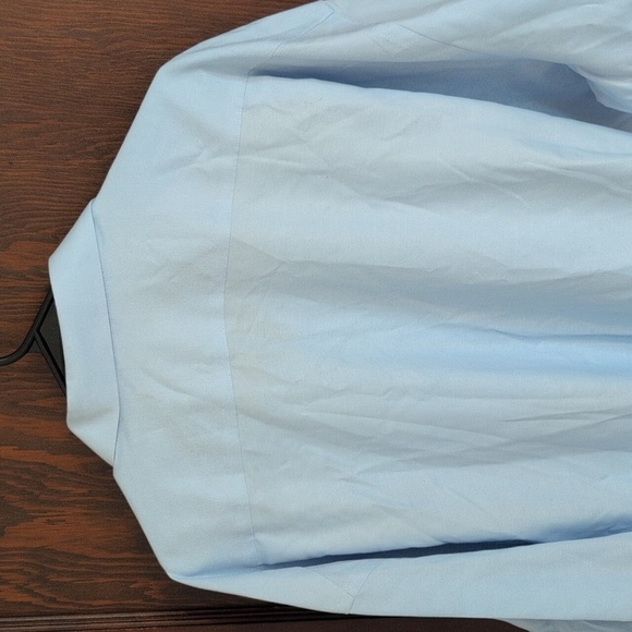 Pronto Ummo Classic Blue Long Sleeve Button Up Shirt Non Iron 20  36/37Tall - Picture 6 of 6